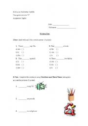 English worksheet: demonstrative pronoun test