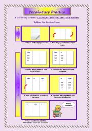 Effective way of LEARNING NEW WORDS- instructions for the activity