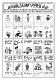 English Worksheet: Auxiliary Verb Be