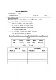 English worksheet: Inventions 
