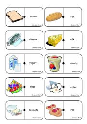 English Worksheet: domino food