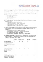 English Worksheet: Londontown English for tourism 