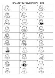 How Do You Feel Today Faces Chart