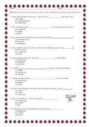 English Worksheet: vocabulary