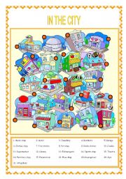 English Worksheet: IN THE CITY