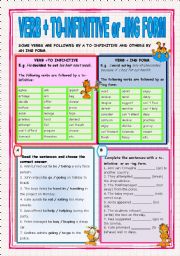 VERB + TO INFINITIVE OR -ING FORM