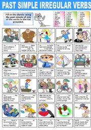 English Worksheet: PAST SIMPLE IRREGULAR VERBS (2)