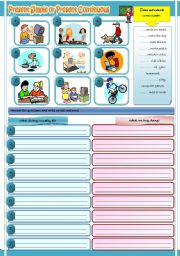 English Worksheet: Present Simple or Present Continuous