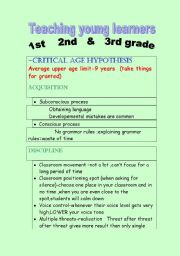 English Worksheet: Teaching young learners