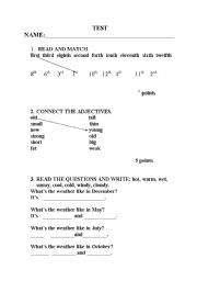 English worksheet: Test