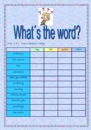 English worksheet: Say, tell, talk, speak