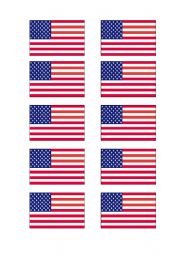 English Worksheet: Country games cards USA