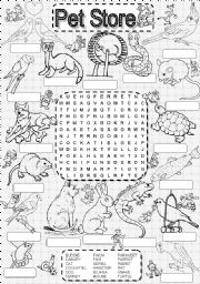 wordsearch PET STORE