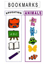 English Worksheet: BOOKMARKS - editable ! 