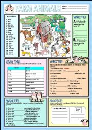 English Worksheet: Farm animals