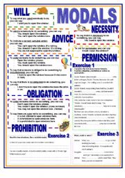 English Worksheet: Modals