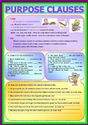 Conjunctions - Purpose Clauses