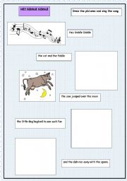 English Worksheet: Hey Diddle Diddle 2 worksheets