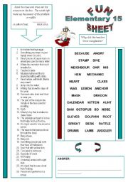 English Worksheet: Fun Sheet Elementary 15