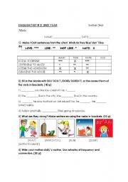 English Worksheet: GRAMMAR TEST