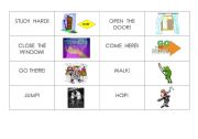 English Worksheet: Imperative dominoe and memory game.