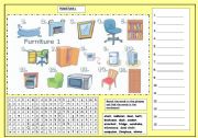 English Worksheet: Furniture 1