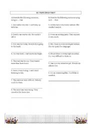 English Worksheet: so that such that