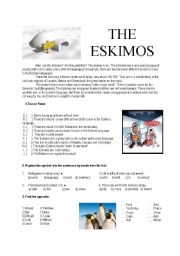 English Worksheet: The Eskimos