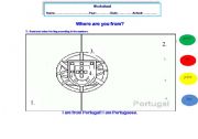 English Worksheet: The Portugal Flag colouring worksheet