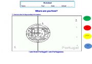 English worksheet: The Portugal Flag colouring worksheet