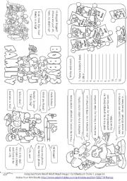 English Worksheet: Bobbys Family (Mini Book)