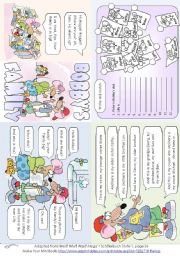 English Worksheet: Bobbys Family (Mini Book)