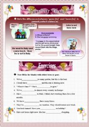 English Worksheet: BEEN OR GONE