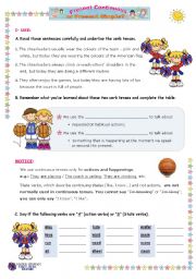 English Worksheet: Present Continuous or Present Simple?  - Focus on Use - Upper Elementary and Intermediate Students  