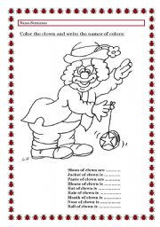 Colour the Clown Picture