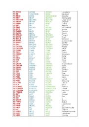 Irregular verbs