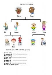 English worksheet: Family Members