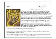 English Worksheet: THE CURSE OF THE MONKEYS PAW (reading comprehension)