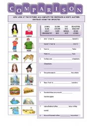 English Worksheet: COMPARATIVES & SUPERLATIVES (2/2): EXERCISE