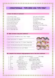 English Worksheet: Conditionals - 0 and 1st