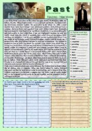 English Worksheet: Past Simple / reading-writing (Twilight-New Moon)