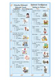 English Worksheet: Verb Tenses Multiple Choice