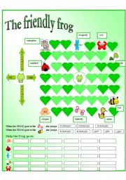 English Worksheet: The friendly frog