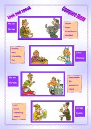 English Worksheet: make comparison