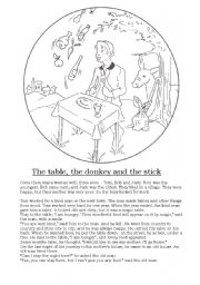 The table, the donkey and the stick