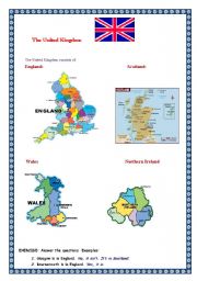 English Worksheet: The United Kingdom (to be - Present)