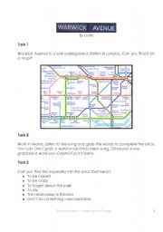 English Worksheet: Song: Warwick Avenue by Duffy