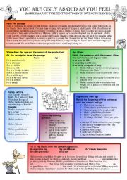 English Worksheet: Age