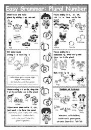 English Worksheet: Easy Grammar: Plural Number