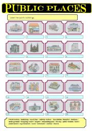 English Worksheet: Public buildings (1)